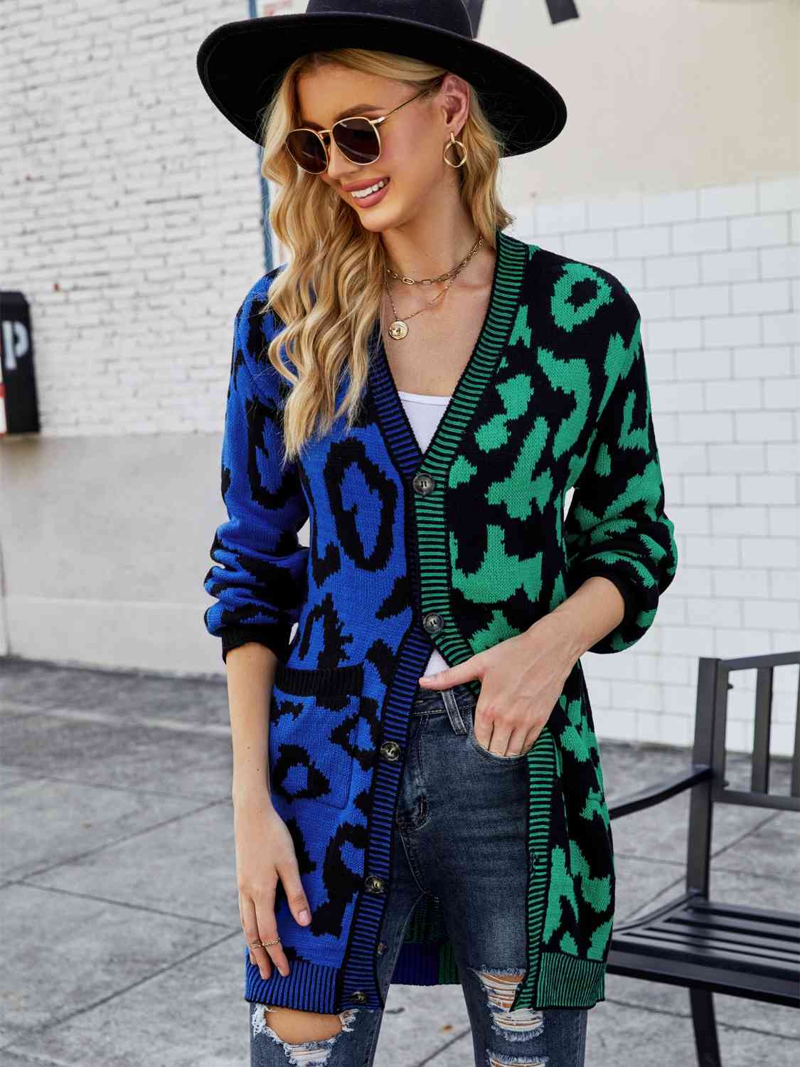 Leopard Button Down Longline Cardigan