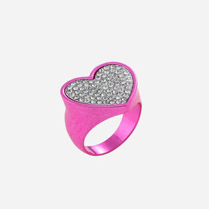 Geometric Glass Stone Alloy Ring