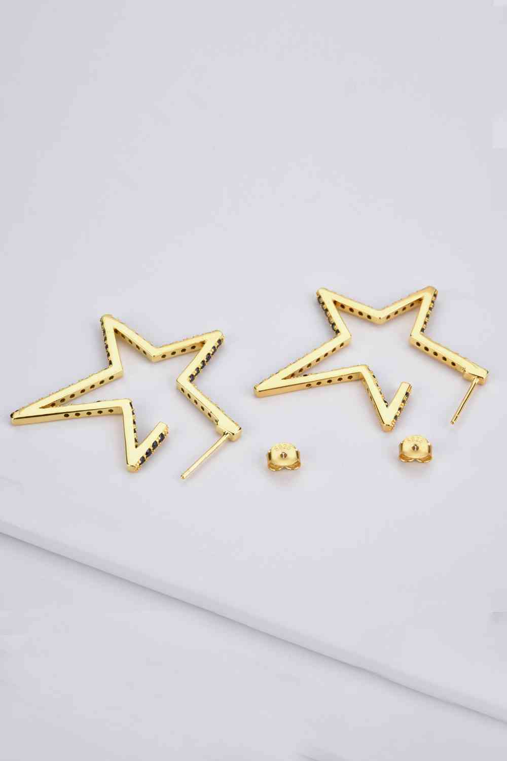 Zircon Star 925 Sterling Silver Earrings