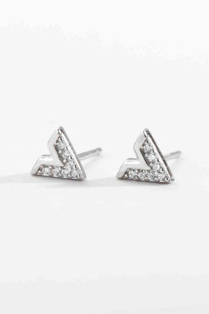 Zircon 925 Sterling Silver Stud Earrings