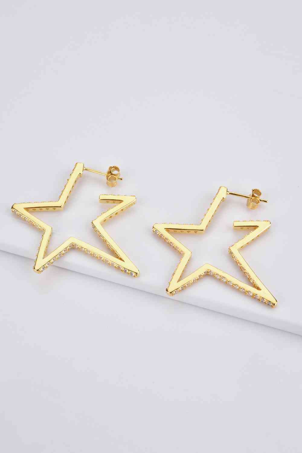 Zircon Star 925 Sterling Silver Earrings