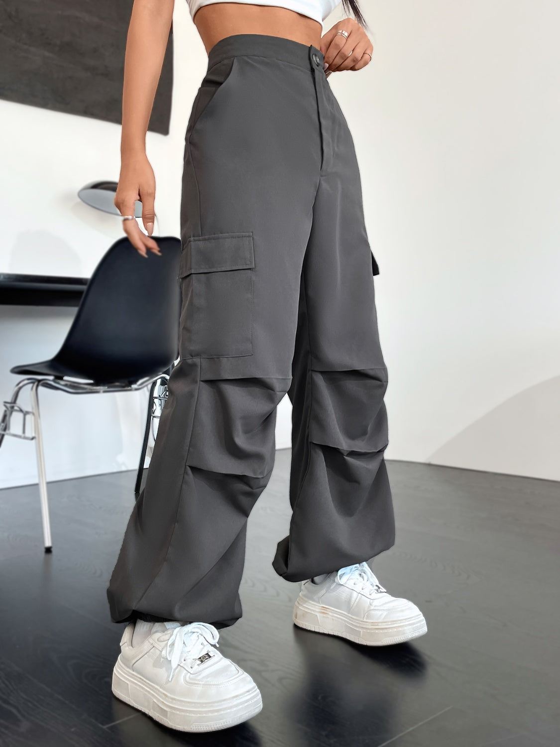 High Waist Cargo Pants