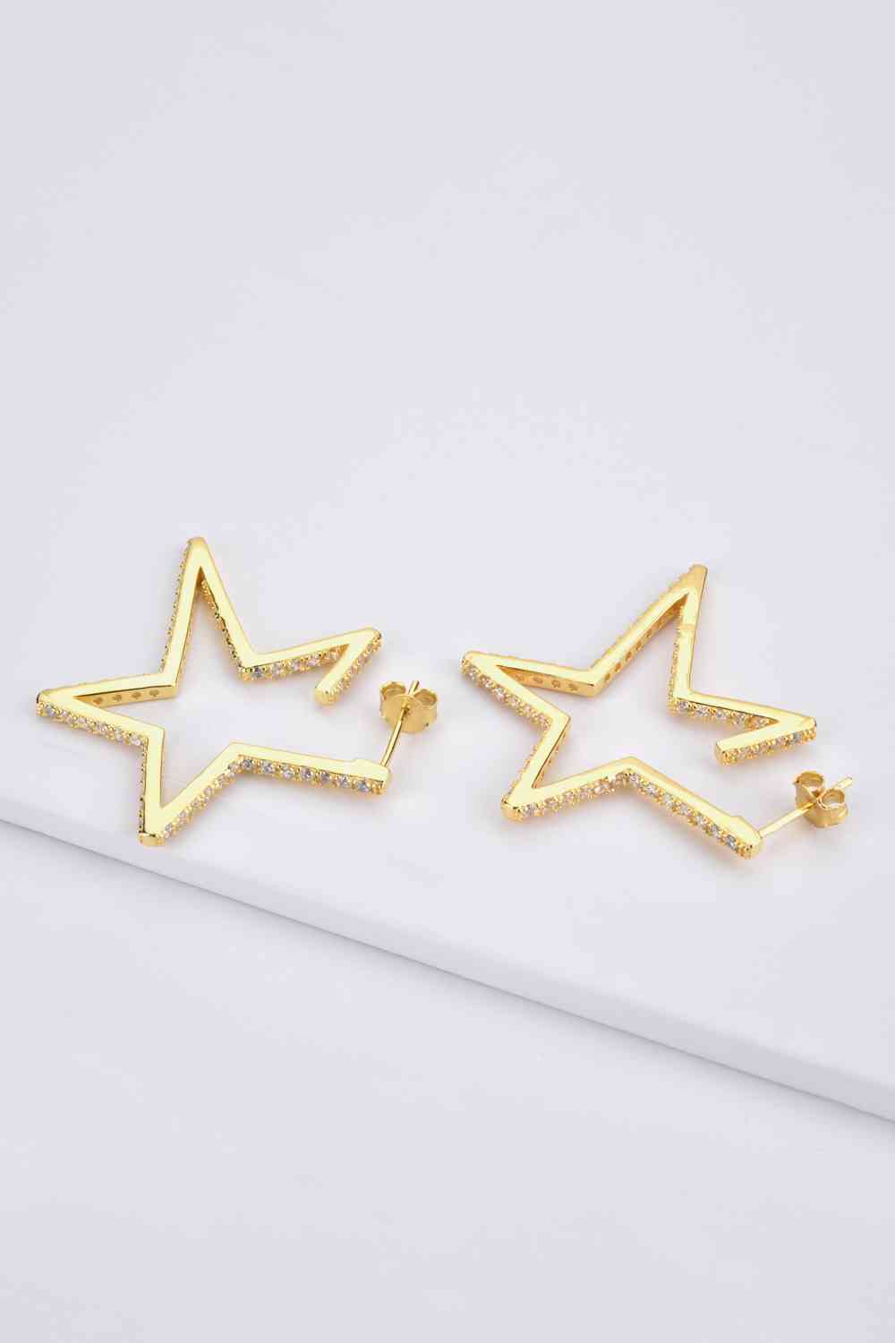 Zircon Star 925 Sterling Silver Earrings