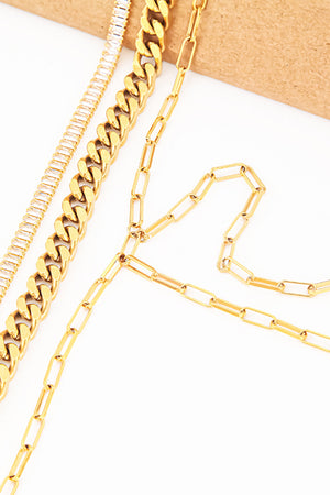 Layered 18K Gold-Plated Necklace