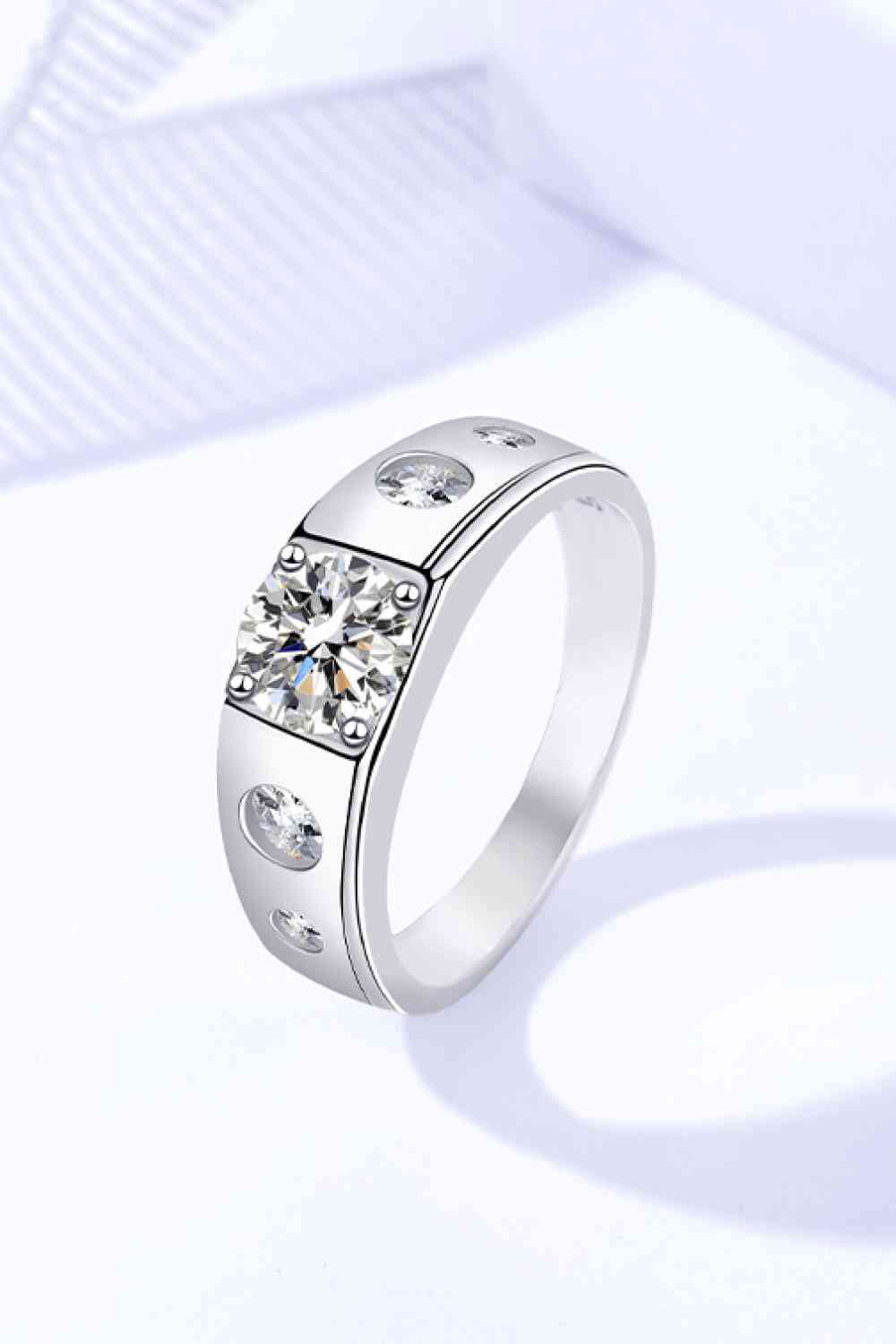 1 Carat Moissanite 925 Sterling Silver Ring