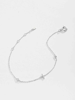 G To K Zircon 925 Sterling Silver Bracelet