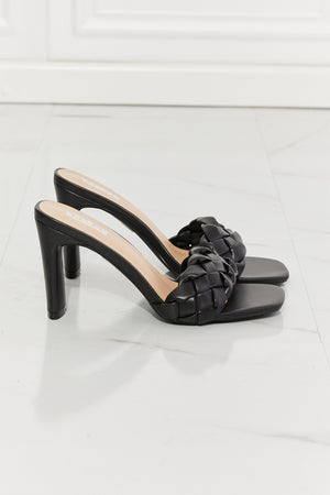 MMShoes Top of the World Braided Block Heel Sandals in Black Shoes