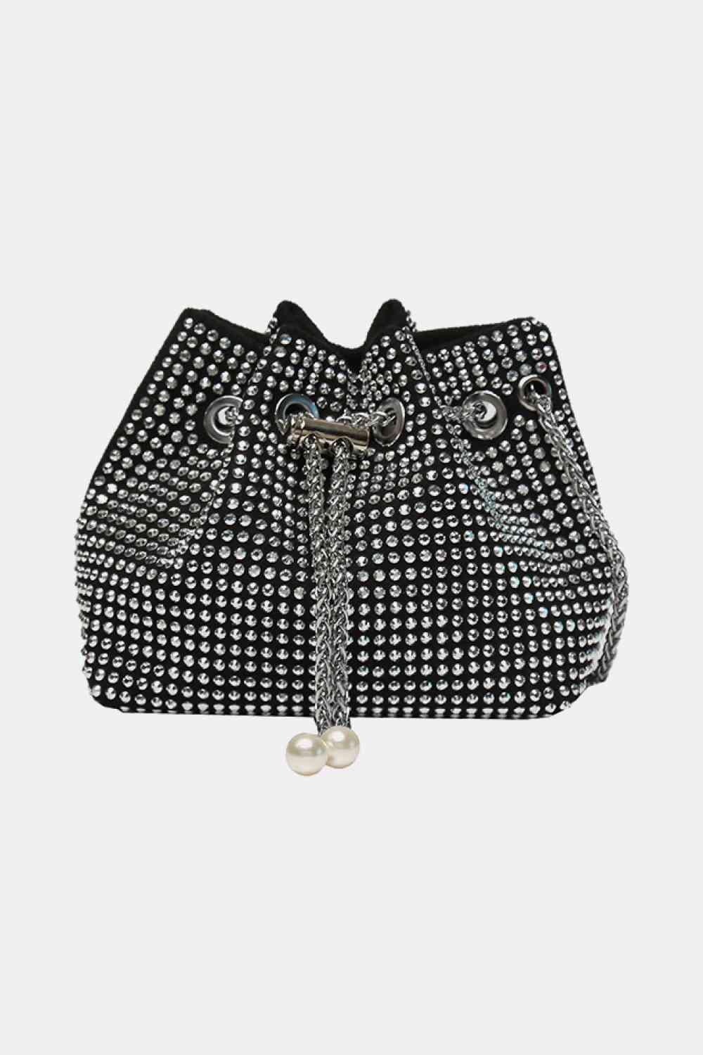 Rhinestone Polyester Bucket Bag